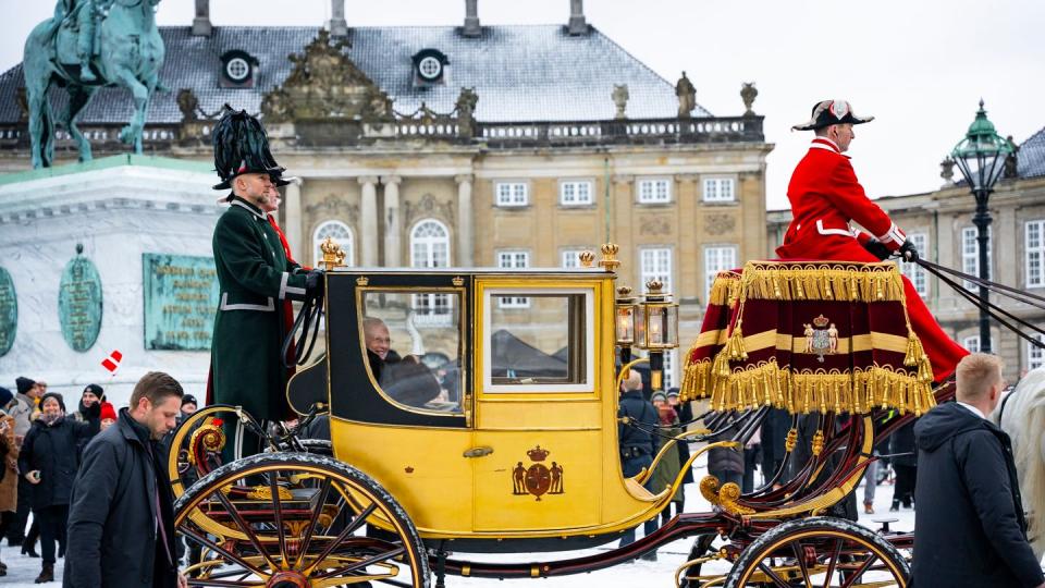 In dieser Kutsche wird die dänische Königin Margrethe II. zu ihrer Abdankung fahren. (Bild: dpa)