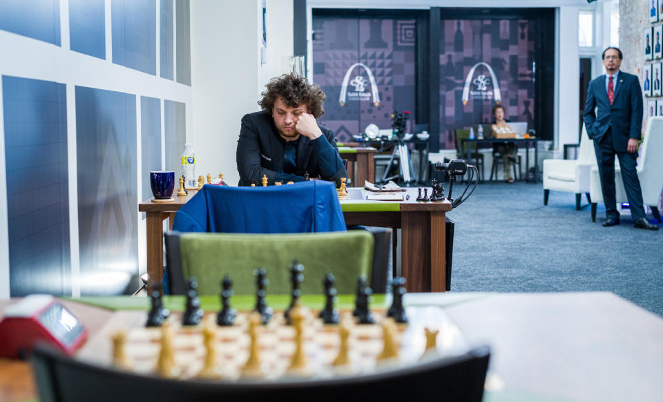 Chess grandmaster Hans Niemann competing at the Sinquefield Cup (Lennart Ootes / Grand Chess Tour)