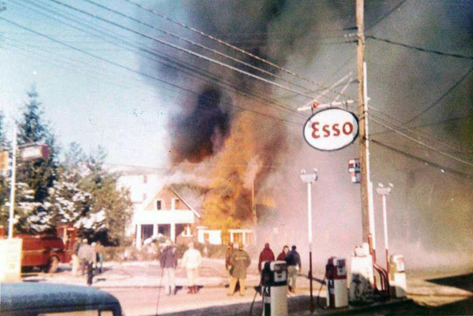 In February 1958, a disastrous fire destroyed the department store and office building. By August of 1958, the new department store was completed and in operation. Bruce came up with the name "Smith VillageÓ to denote the entire group of businesses and to promote the idea of a one-stop shopping center. 