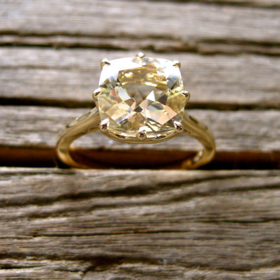 Lemon quartz and 14k yellow gold, $1,175   