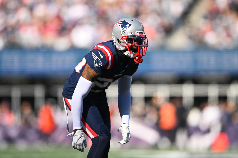 New England Patriots cornerback J.C. Jackson won't be making the trip to Germany with the team. (Photo by Kathryn Riley/Getty Images)