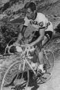 Simpson, one of Britain’s best cyclists, lost control of his bike and crashed during the 1967 Tour de France. He attempted to continue the race after the crash and died in hospital later that day. Simpson won a gold medal at the 1965 World Championships and a bronze at the 1956 Olympic Games.