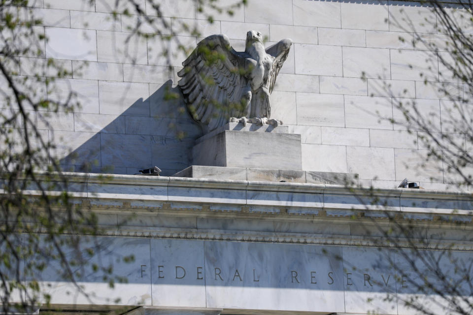 WASHINGTON, UNITED STATES - APRIL 20: A general view of the Federal Reserve Headquarters in Washington DC, United States on April 20, 2022. (Photo by Yasin Ozturk/Anadolu Agency via Getty Images)