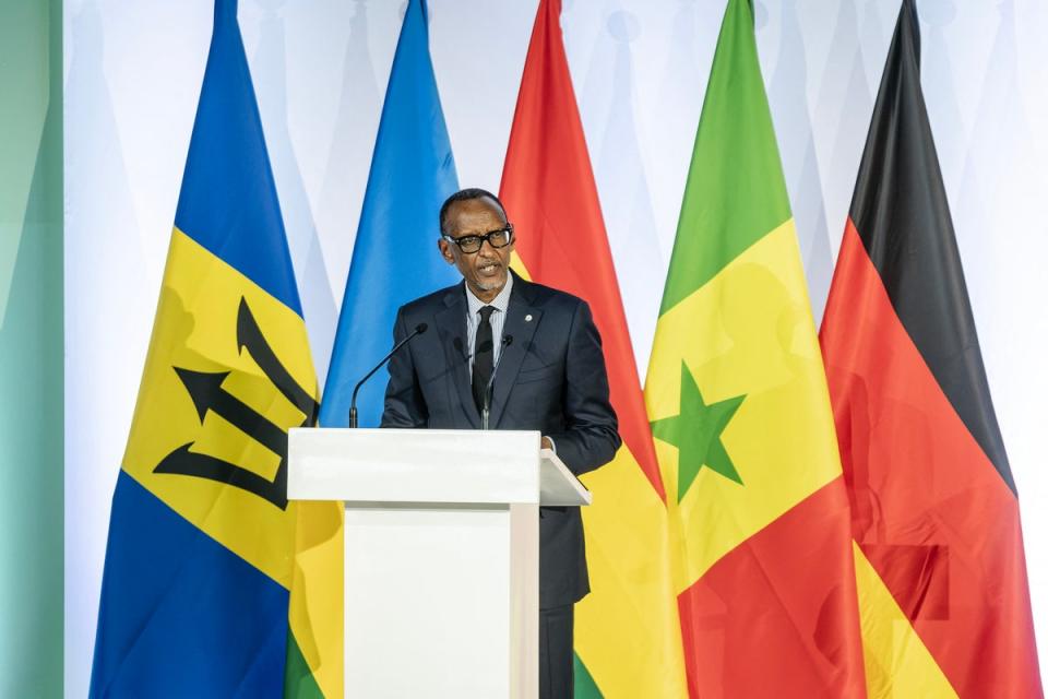 President of Rwanda Paul Kagame in December 2023 (AFP via Getty Images)