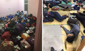 一般移工在抵台後，都會被帶到一個宿舍暫住一兩天，根據台灣國際勞工協會指出，這些暫住的移工宿舍通常環境糟糕、衛生條件也很差。（圖／翻攝自TIWA臉書）