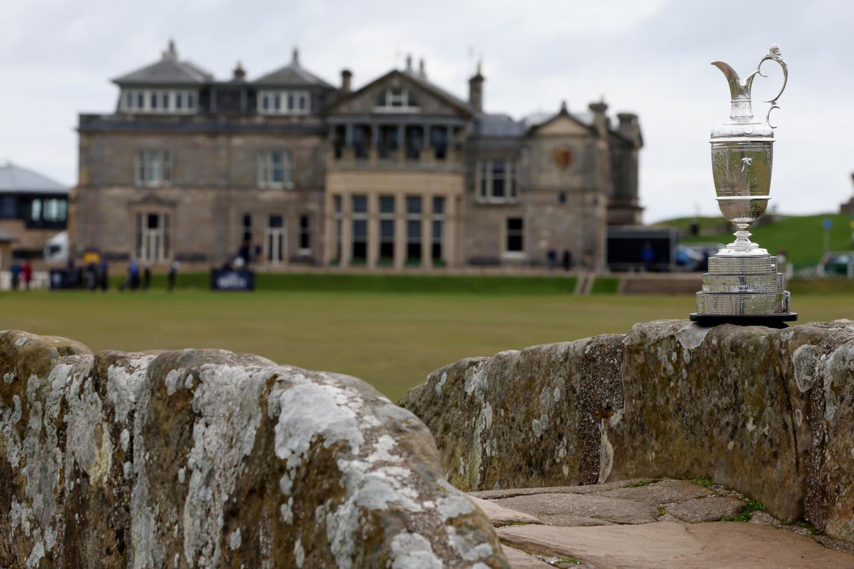 Soccer Football - The Open Championship Preview - St Andrews, Scotland, Britain - April 26, 2022 The Claret Jug is pictured ahead of The Open Championship Action Images via Reuters/Paul Childs