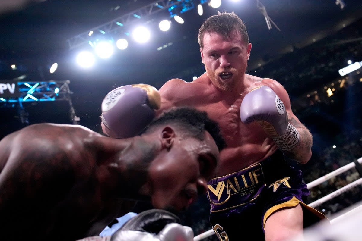 Domination: Canelo Alvarez eased to a commanding victory over Jermell Charlo  (AP)