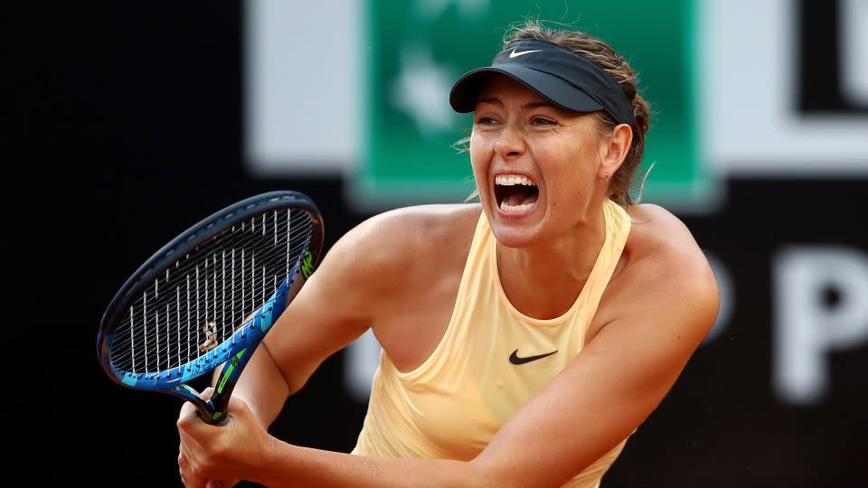 Maria Sharapova of Russia competes in a tournament on May 16, 2018, in Rome, Italy. - Julian Finney/Getty Images