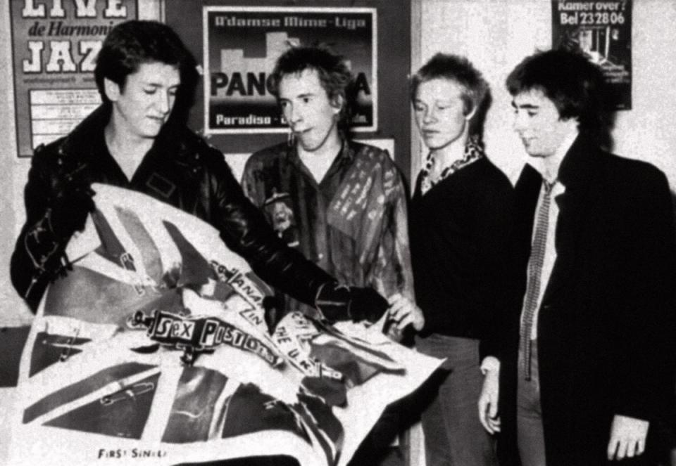 Lydon (second from left) with his name-making band The Sex Pistols (PA Archive)