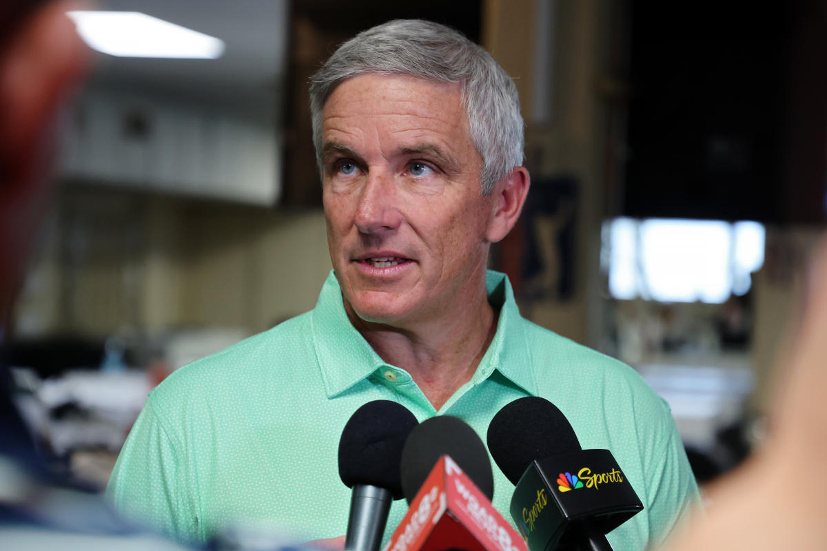 PGA Tour Commissioner Jay Monahan says negotiations with LIV Golf remain “on track” despite no deal