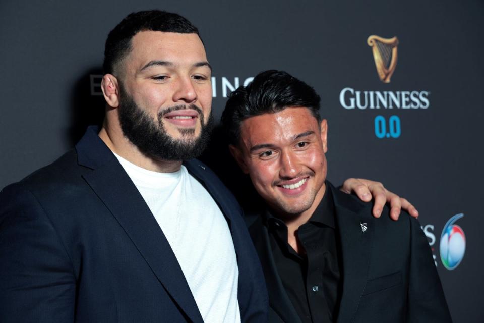 Genge (left) was joined by the likes of England teammate Marcus Smith on the red carpet for the Netflix documentary premiere (Getty Images)