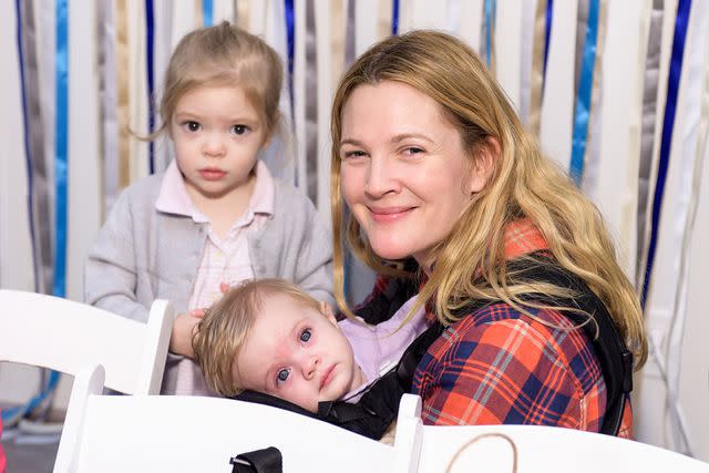 <p>Stefanie Keenan/Getty</p> Drew Barrymore with her two daughters, Olive and Frankie