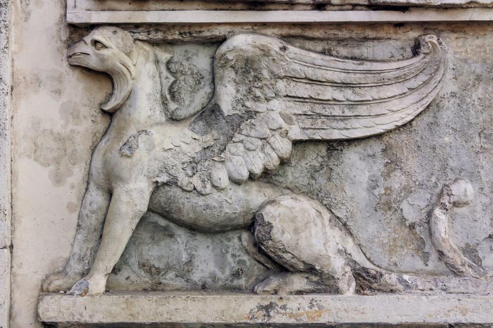 a chimera in villa borghese gardens