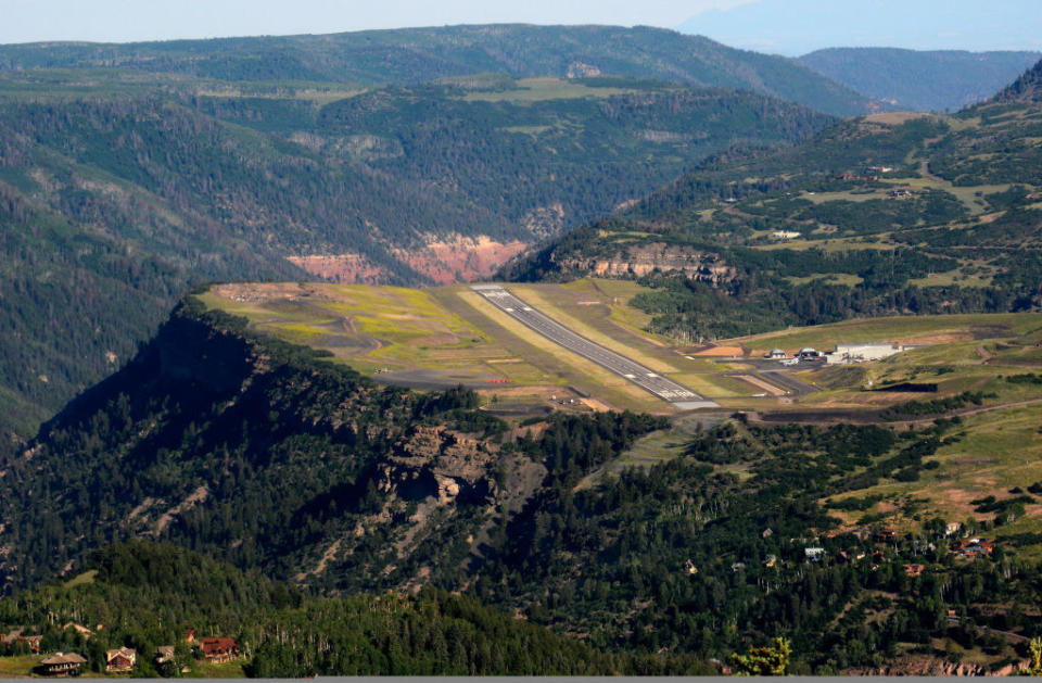 an aerial view of Telluride