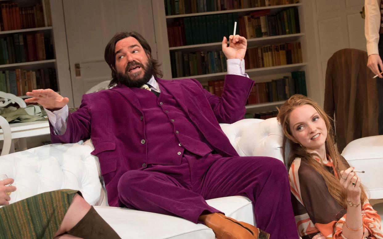 Matt Berry and Lily Cole in The Philanthropist at the Trafalgar Studio Theatre - amx