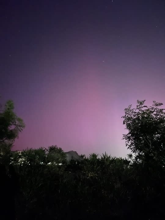 The Aurora Borealis visible near SR159 and SR160 (Patsy Rasmussen)