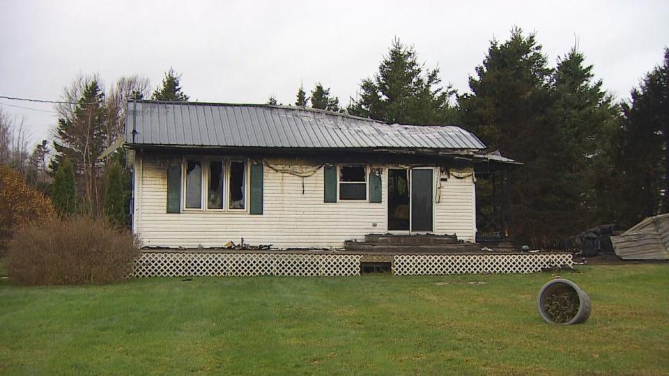 This cottage was one of two in the Donaldston area that were destroyed by fire Friday night.