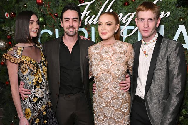 Bryan Bedder/Getty Aliana Lohan, Michael Lohan Jr., Lindsay Lohan and Cody Lohan attend "Falling For Christmas" screening in November 2022 in New York City.