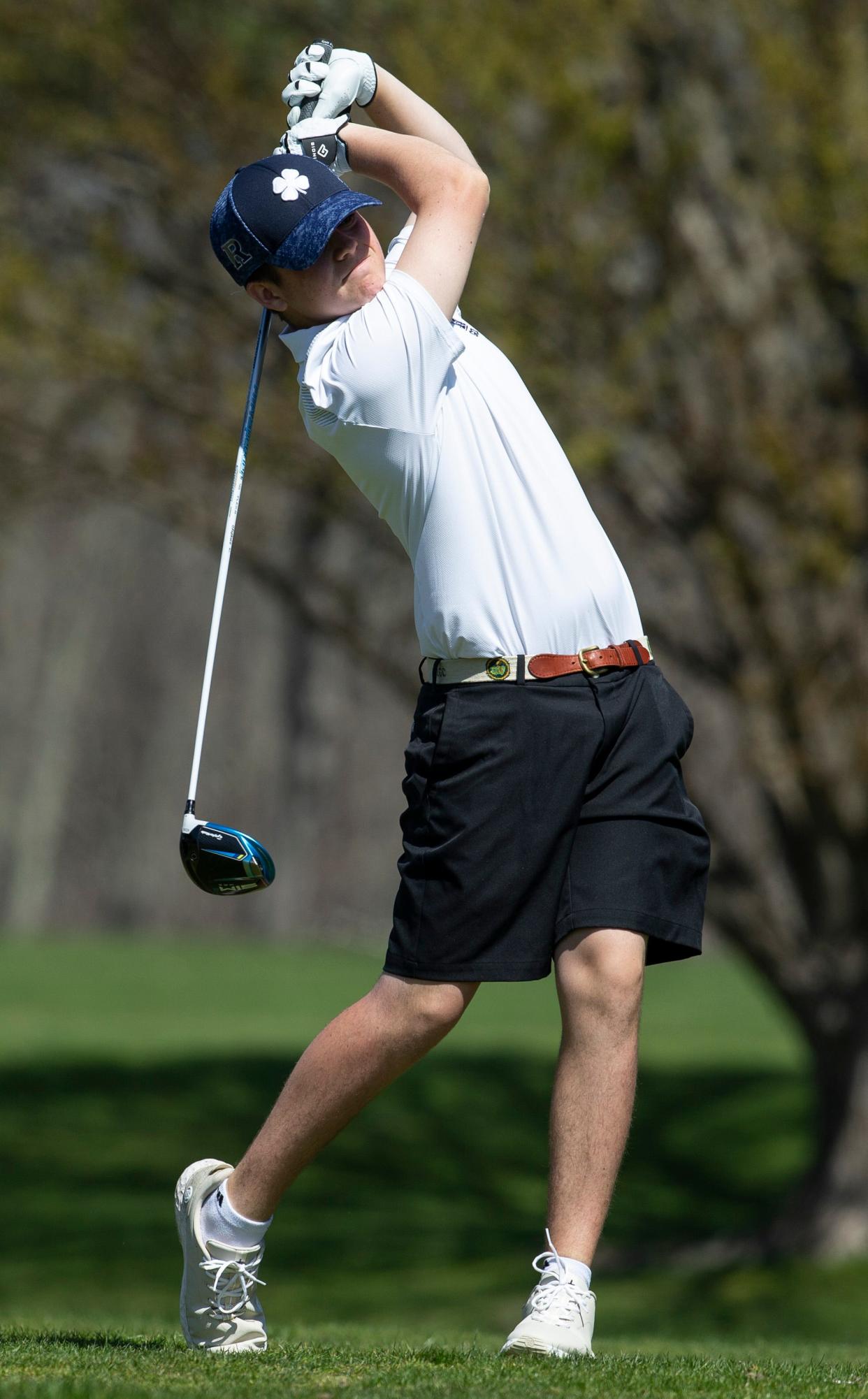 John Welch of Ranney School. The Monmouth County Tournament boys golf event takes place at Howell Park Golf Course. Howell, NJWednesday, April 13, 2022.