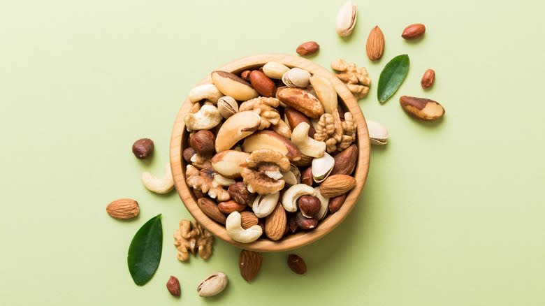 Mixed nuts in bowl