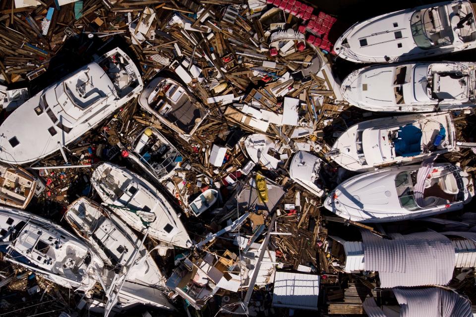 Aerial photos show the devastation left in the path of Hurricane Michael