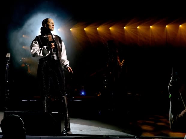 Keys on stage in Los Angeles during her ALICIA + KEYS world tour in September 2022.<p>Photo: Kevin Winter/Getty Images for AK</p>