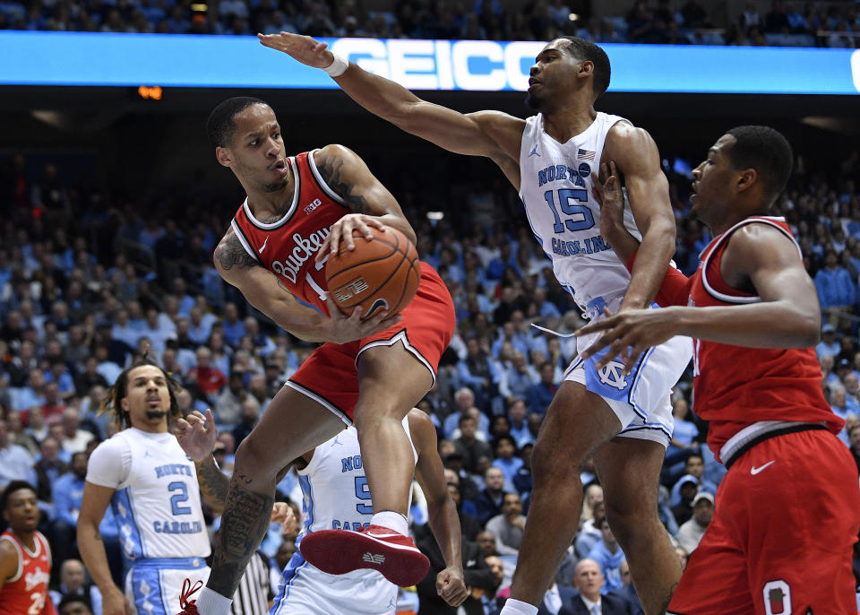 Ohio State stifled UNC to 27.4 percent shooting from the floor in a dominant road win over a top 10 team. (Grant Halverson/Getty Images)