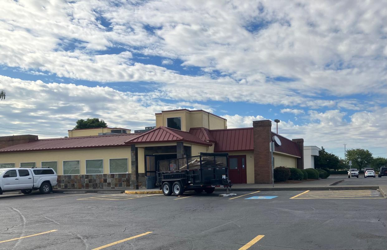 The former Izzy's Pizza & Buffet restaurant at 2205 Lancaster Drive is being renovated into a veterinary clinic.