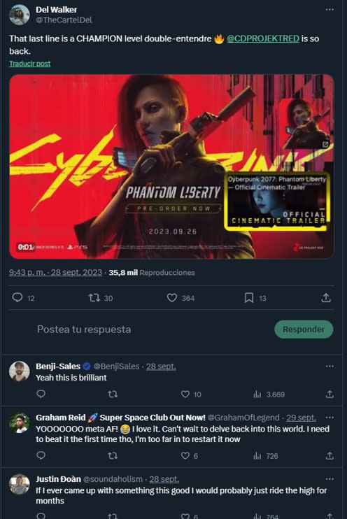 Los jugadores reaccionaron al supuesto mensaje oculto de Cyberpunk 2077