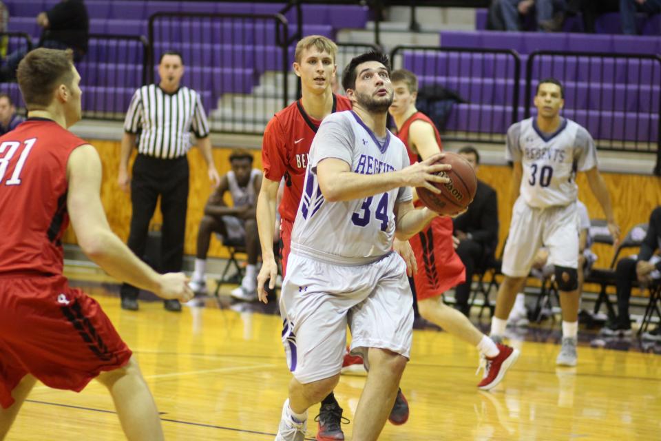 Former Boylan standout Tony Diemer is shown driving to the basket during his career as a player for Rockford University.