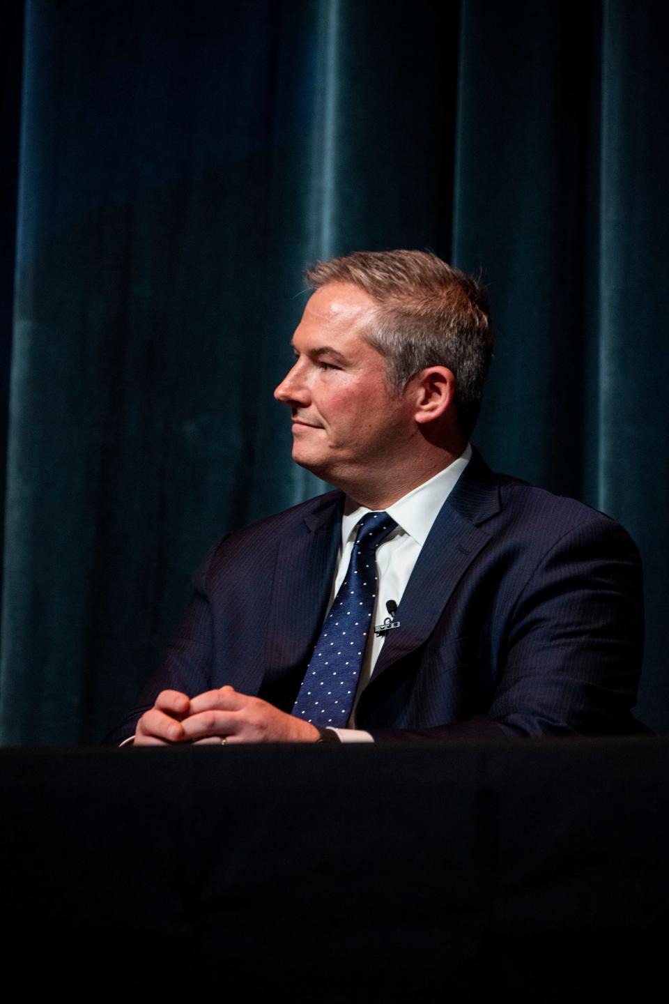 Sen. Jeff Yarbro, during a debate for the Nashville mayoral candidates at Fisher Performing Arts Center in Nashville , Tenn., Thursday, May 18, 2023.