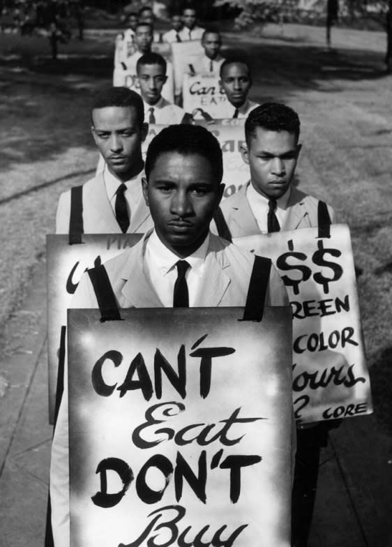 Not originally published in LIFE. Civil rights protest, Petersburg, Va., 1960. (Howard Sochurek—Time & Life Pictures/Getty Images) <br> <br> <a href="http://life.time.com/history/civil-rights-photos-from-sit-ins-and-protest-training-sessions-1960/#1" rel="nofollow noopener" target="_blank" data-ylk="slk:Click here to see the full collection at LIFE.com;elm:context_link;itc:0;sec:content-canvas" class="link ">Click here to see the full collection at LIFE.com</a>