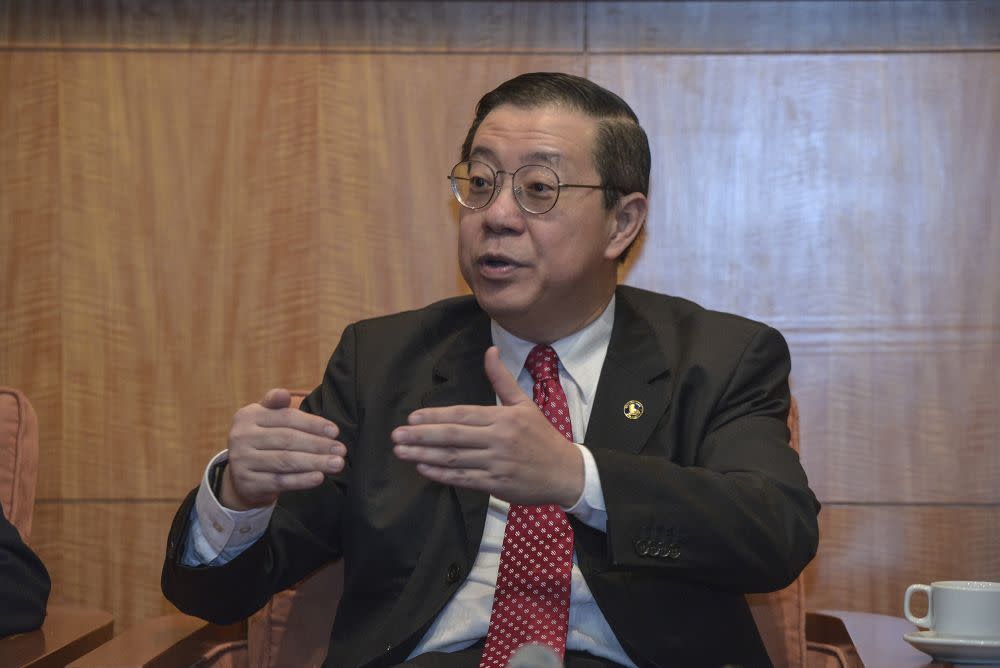 Lim Guan Eng speaks to reporters during a press conference at the Finance Ministry in Putrajaya October 4, 2019. — Picture by Shafwan Zaidon