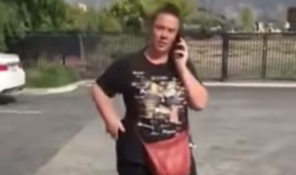 A woman social media users are calling "Walmart Wendy" called the police on a city worker after he asked her to move her car in a California Walmart parking lot. (Photo: YouTube)