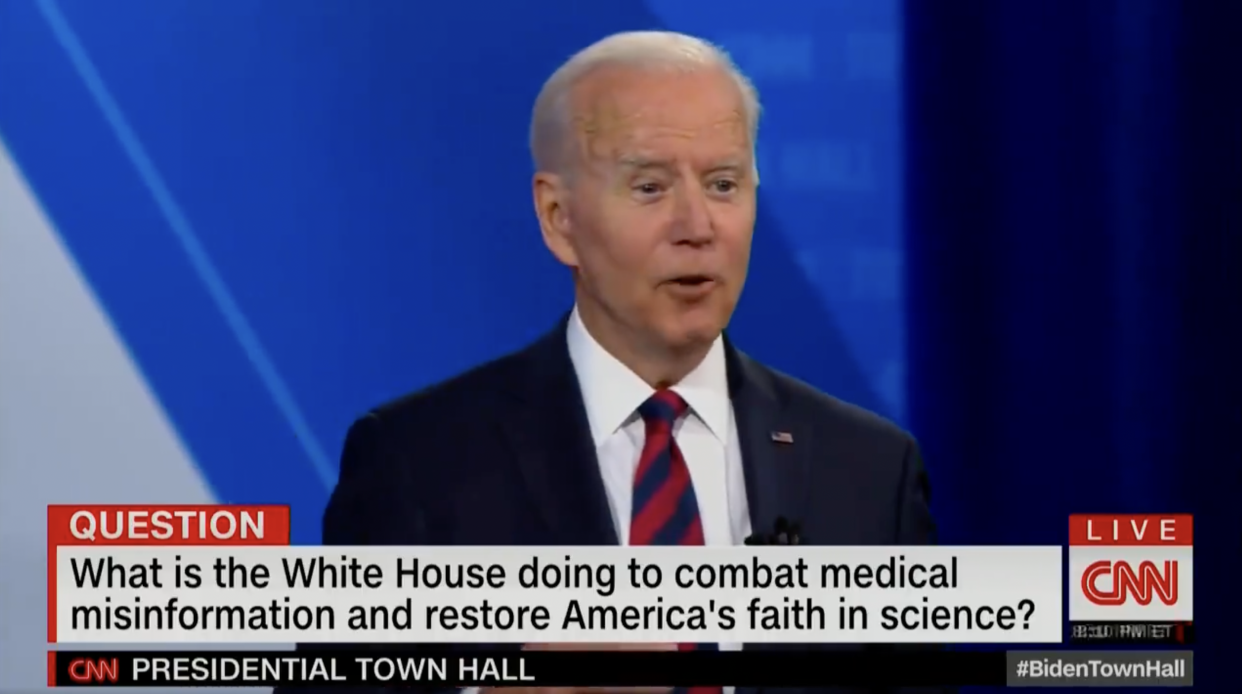 Joe Biden implied that some Fox News hosts have had an “altar call” during a CNN broadcast. (CNN)