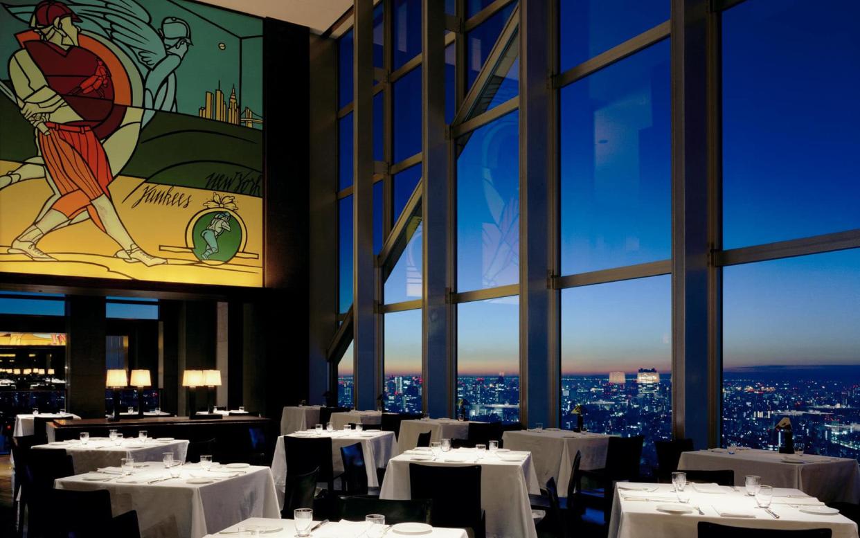 The sultry New York Grill is on the 52nd floor of the Park Hyatt Tokyo in Shinjuku - the hotel from Lost in Translation