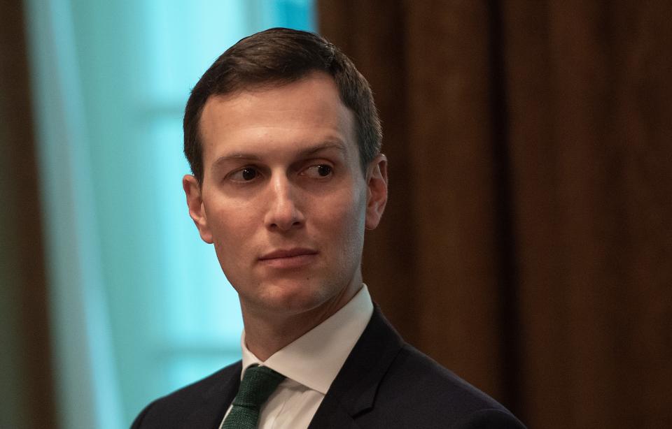 White House senior advisor Jared Kushner attends a meeting between President Donald Trump and the Emir of Kuwait Sheikh Sabah al-Ahmad al-Jaber al-Sabah at the White House in Washington, D.C, on Sept. 5, 2018. | NICHOLAS KAMM—AFP/Getty Images