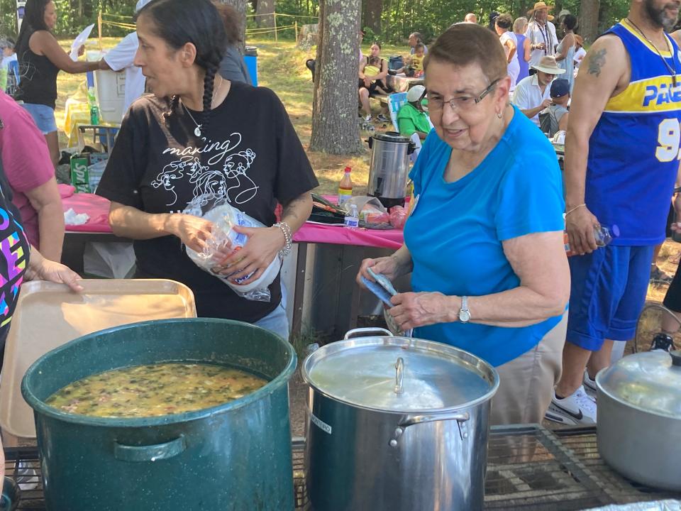 Henrietta Semedo oversees the serving of manchupa, a traditional Cabo Verdean stew, at the Feast of Saint John the Baptist in Rochester on June 26, 2022. The 2022 festivities were the last for the 81-year-old tradition.
