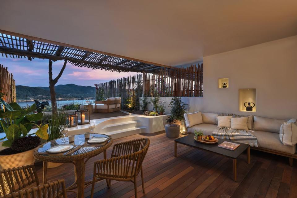 <p>An antidote to the club scene on the quieter northern coast, Ibiza’s <a href="https://www.booking.com/hotel/es/six-senses-ibiza.en-gb.html?aid=2200765&label=luxury-ibiza-hotels" rel="nofollow noopener" target="_blank" data-ylk="slk:Six Senses;elm:context_link;itc:0;sec:content-canvas" class="link ">Six Senses</a> outpost is the place to experience the island’s spiritual side. The Cala Xarraca estate has 137 rooms, spanning beach caves, pool suites and mansions. The grounds also include a 400-year-old olive press and vegetable gardens, with their produce making its way into the hotel’s restaurants, café and juice bar. You can also roll up your sleeves and muck in with the farming if you wish. <br><br>The show-stealing spa has a programme of visiting practitioners, several-day-long retreats, yogic masters imparting their wisdom and massage catacombs that lead out to the organic gardens, where the spa’s botanicals are grown.</p><p><a class="link " href="https://www.booking.com/hotel/es/six-senses-ibiza.en-gb.html?aid=2200765&label=luxury-ibiza-hotels" rel="nofollow noopener" target="_blank" data-ylk="slk:CHECK AVAILABILITY;elm:context_link;itc:0;sec:content-canvas">CHECK AVAILABILITY</a></p>