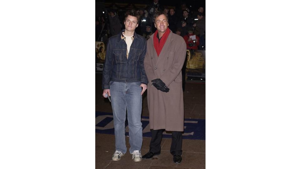 TV presenter Richard Madeley and his son Jack attend the premiere of The Lord of the Rings: The Two Towers