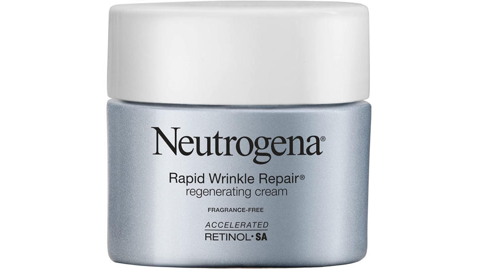 Neutrogena Rapid Wrinkle Repair Retinol Cream, Anti-Wrinkle Face & Neck Cream with Hyaluronic Acid & Retinol, Fragrance-Free Moisturiser, 1.7 oz. (Photo: Amazon SG)