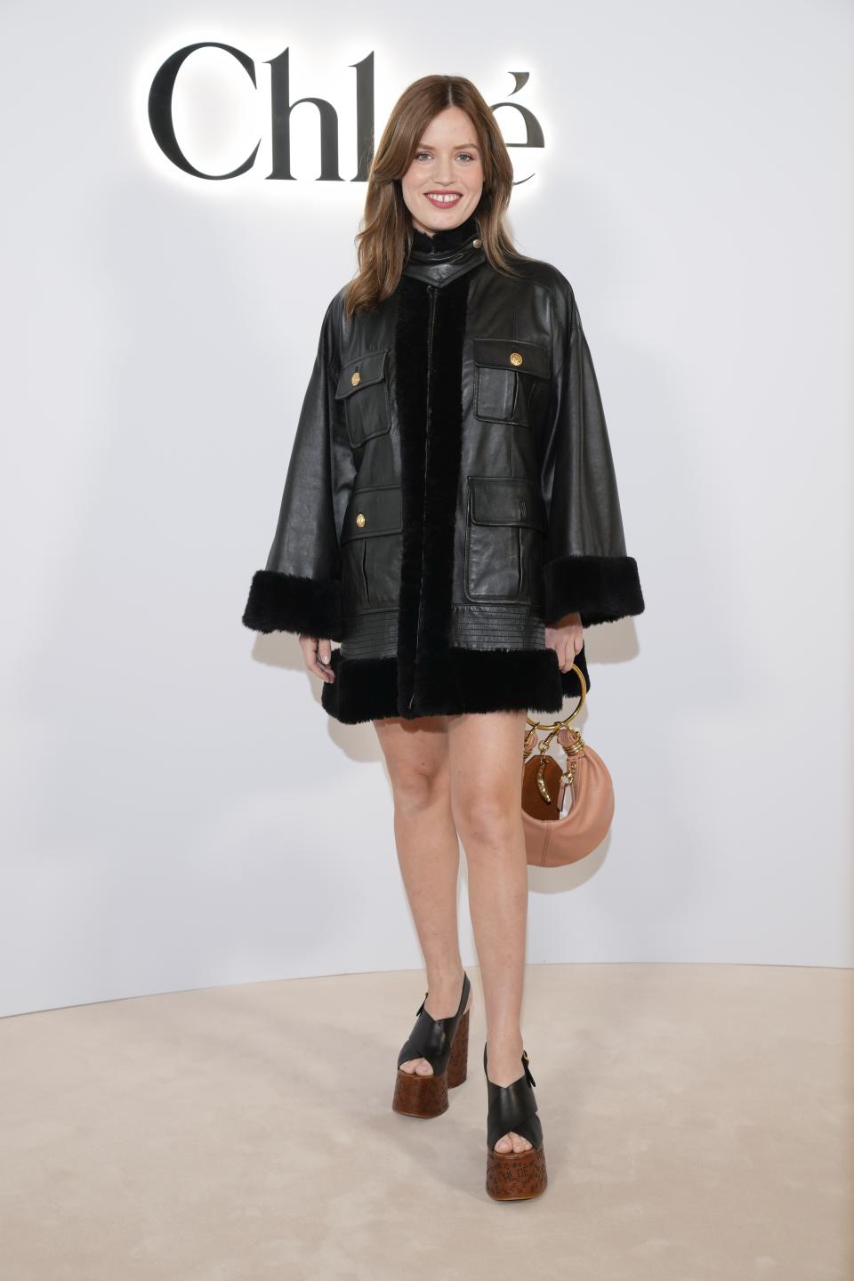 Georgia May Jagger attends the Chloe Fall/Winter 2024-2025 ready-to-wear collection presented Thursday, Feb. 29, 2024 in Paris. (Photo by Scott A Garfitt/Invision/AP)