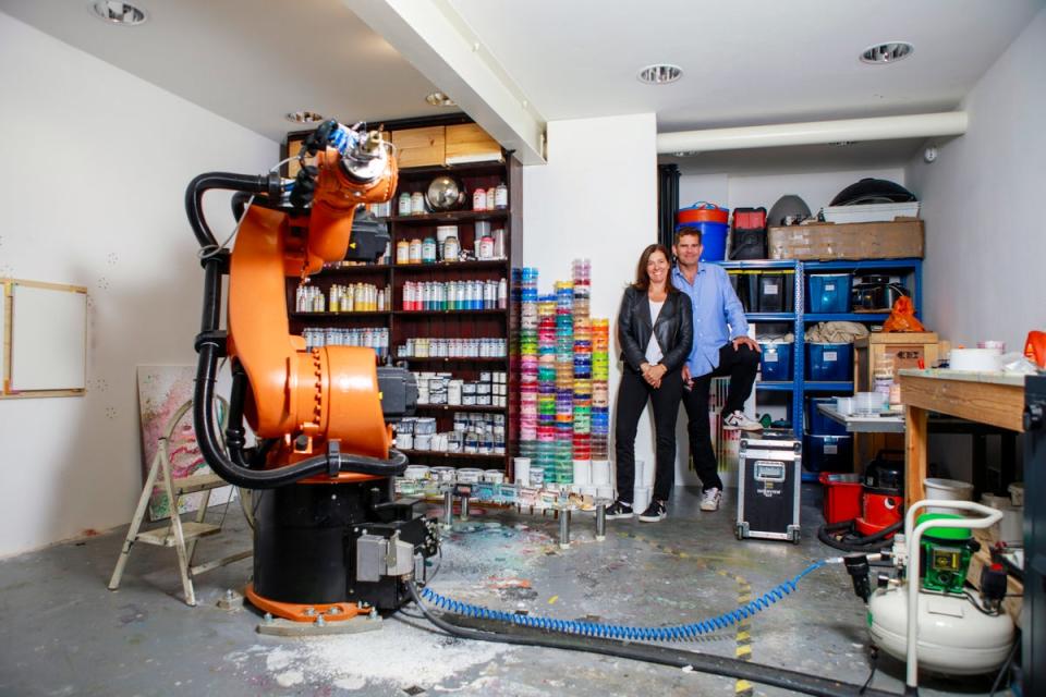 Artists Nick, left, and Rob Carter in their studio (JAMES D. KELLY)