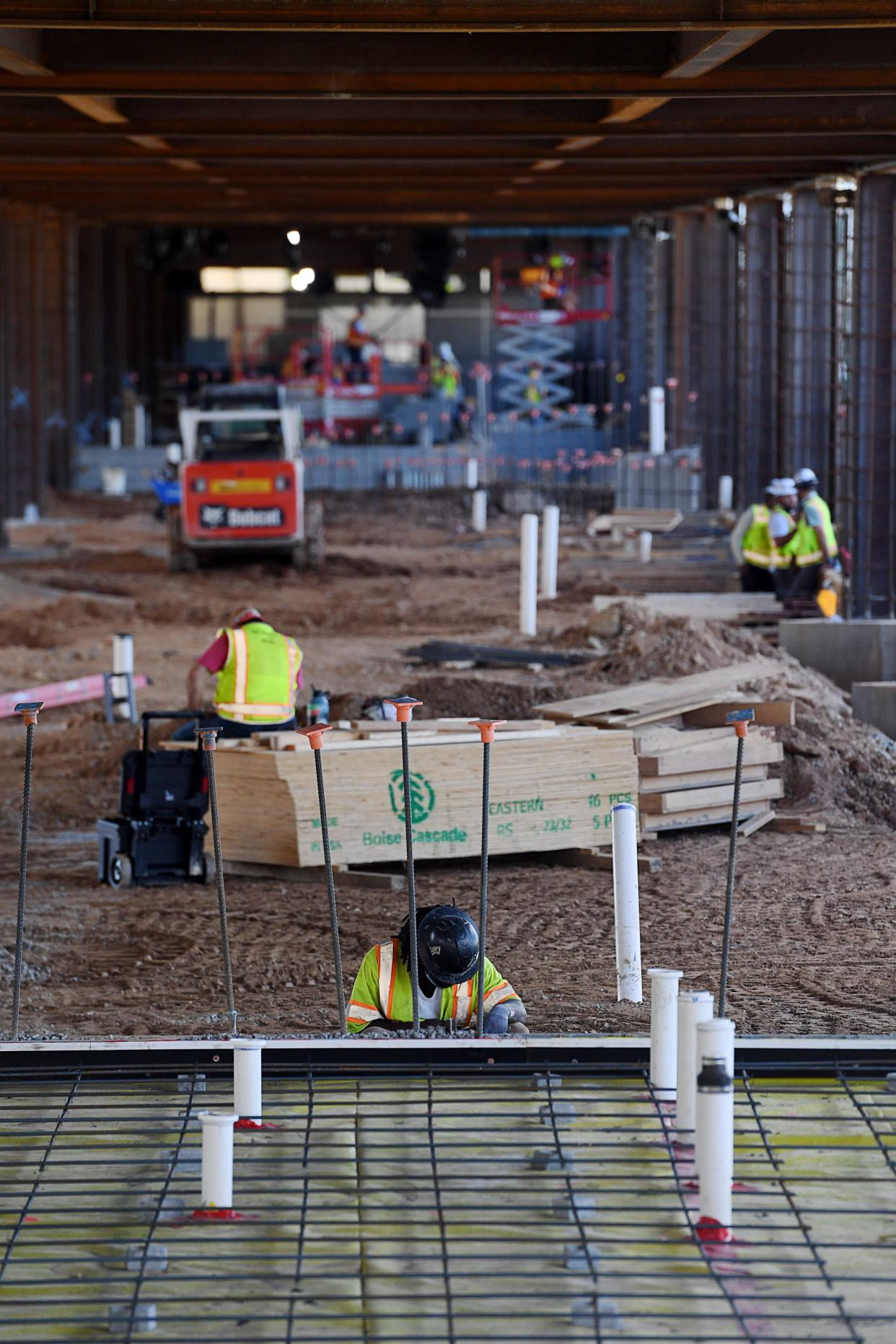 A new north concourse is under construction at Asheville Regional Airport in Fletcher, June 7, 2024.