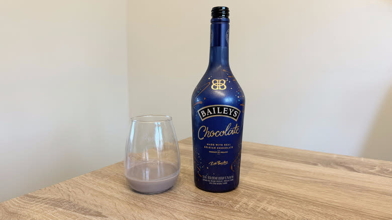 Bottle and glass of Bailey's
