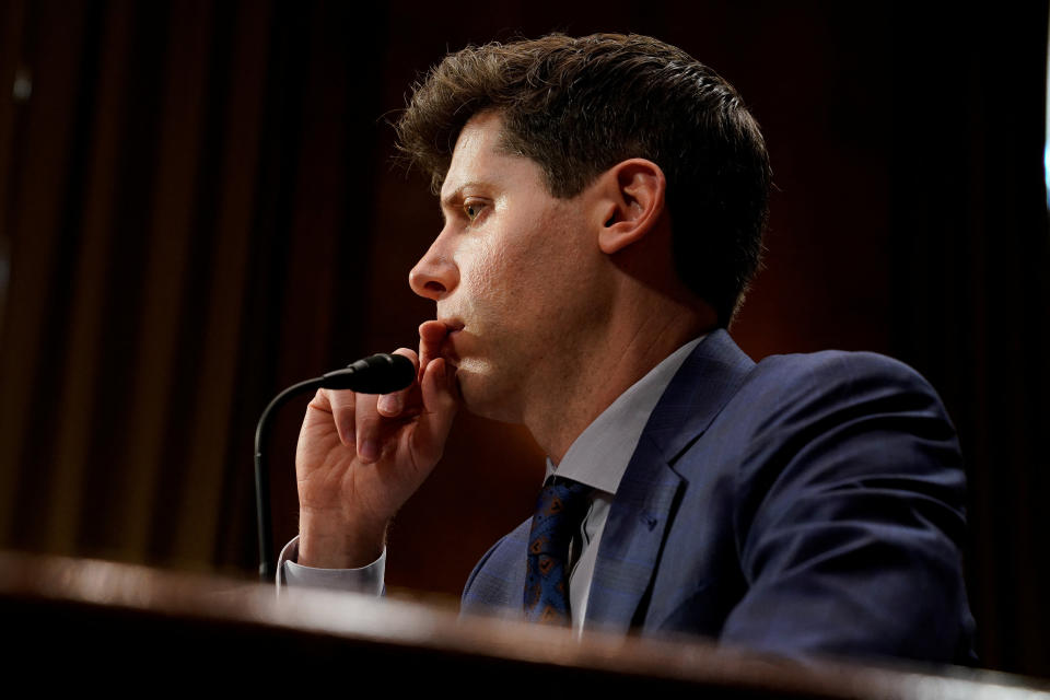 OpenAI CEO Sam Altman testifies before a Senate Judiciary Privacy, Technology & the Law Subcommittee hearing titled 'Oversight of A.I.: Rules for Artificial Intelligence' on Capitol Hill in Washington, U.S., May 16, 2023. REUTERS/Elizabeth Frantz