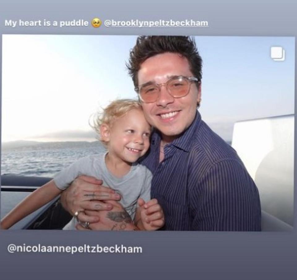 She also shared a shot of Brooklyn smiling at the camera during their trip (Instagram/Nicola Peltz Beckham)