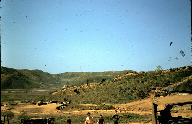 <p class="MsoNormal"><span>A Echelon of 1st Battalion, Princess Patricia's Canadian Light Infantry, circa 1952. Photo courtesy of <a href="http://www.thememoryproject.com/stories/Korea/" rel="nofollow noopener" target="_blank" data-ylk="slk:Ron Carruth;elm:context_link;itc:0;sec:content-canvas" class="link ">Ron Carruth</a> and <a href="http://www.thememoryproject.com" rel="nofollow noopener" target="_blank" data-ylk="slk:Historica-Dominion Institute;elm:context_link;itc:0;sec:content-canvas" class="link ">Historica-Dominion Institute</a>.</span></p> 