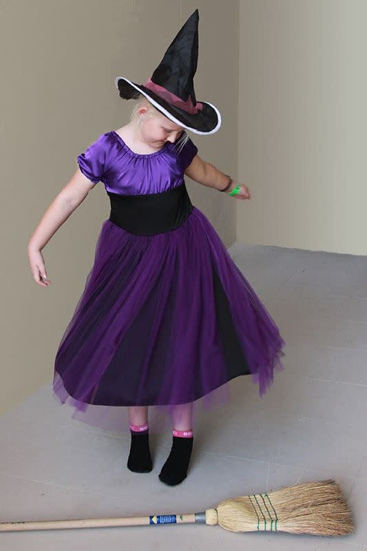 <p>This spooky dress is made from a pattern and is best suited for beginner-to-intermediate seamstresses. </p><p><strong>Get the tutorial at <a href="https://threadistry.com/blog/diy-witch-costume-girl" rel="nofollow noopener" target="_blank" data-ylk="slk:Threadistry;elm:context_link;itc:0;sec:content-canvas" class="link ">Threadistry</a>.</strong></p><p><a class="link " href="https://www.amazon.com/Craft-Party-fabric-wedding-decoration/dp/B01N14CF29/ref=sr_1_4?tag=syn-yahoo-20&ascsubtag=%5Bartid%7C10050.g.28304812%5Bsrc%7Cyahoo-us" rel="nofollow noopener" target="_blank" data-ylk="slk:SHOP PURPLE TULLE;elm:context_link;itc:0;sec:content-canvas">SHOP PURPLE TULLE</a></p>