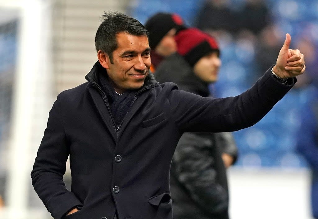 Rangers manager Giovanni van Bronckhorst has now won all four matches in charge (Andrew Milligan/PA) (PA Wire)